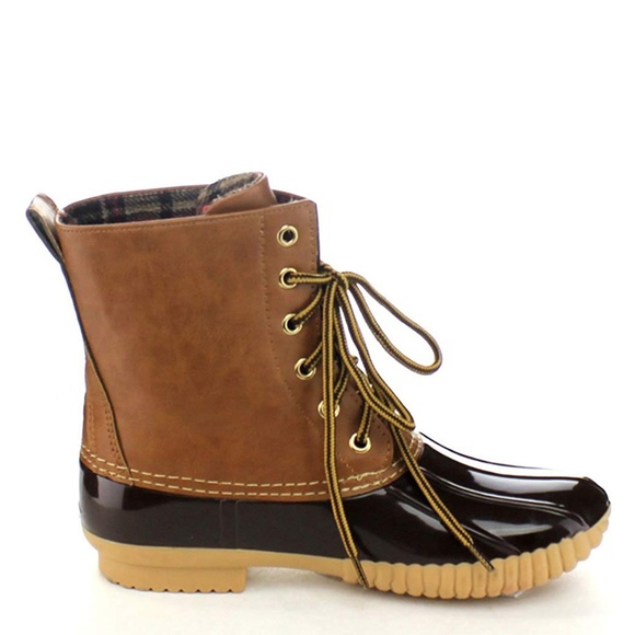 NEW🔥Water Resistant Lace-Up Duck Rain Boot Bootie - Picture 6 of 6
